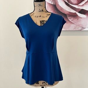 Banana Republic Blue Top with Cinched Waist